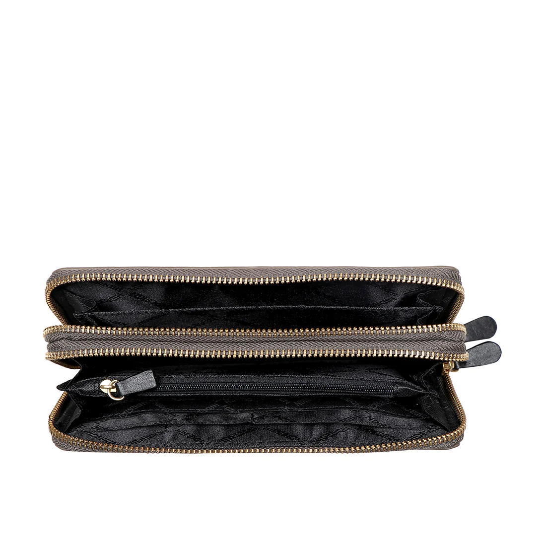 Ee Morocco W4 Grey Leather Double Zip Around Wallet - Image 6