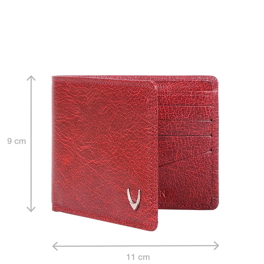 Ee Myw-01A  Red Leather Bi-Fold Wallet - Image 6