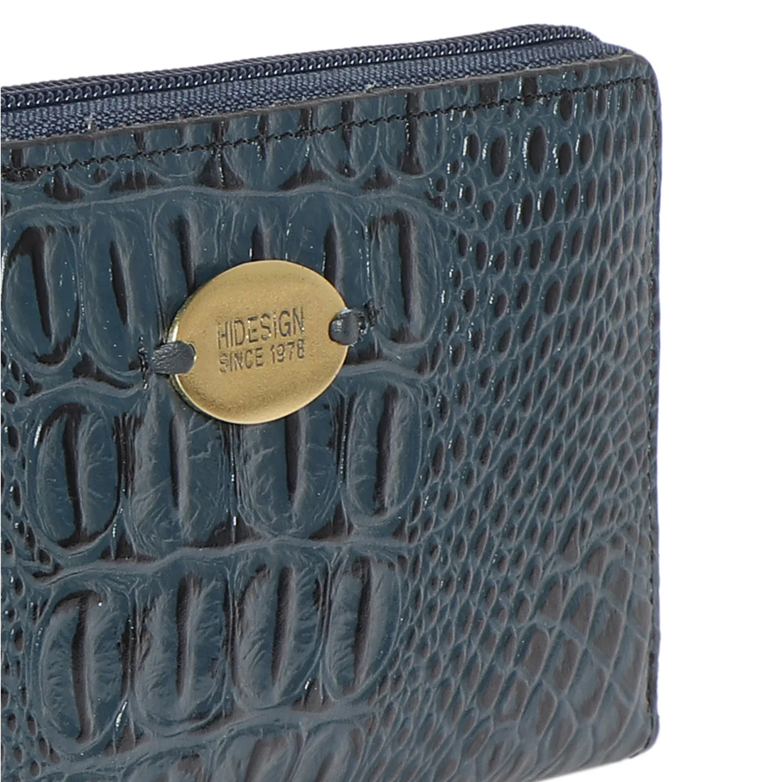 Ee Naomi W1-M Blue Leather Zip Around Wallet - Image 5