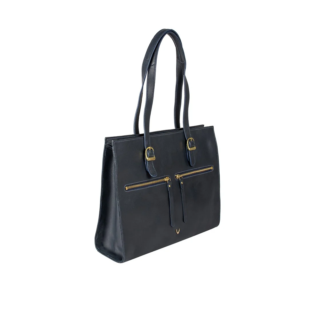 Ee Neptune 03 Blue Leather Tote Bag - Image 2
