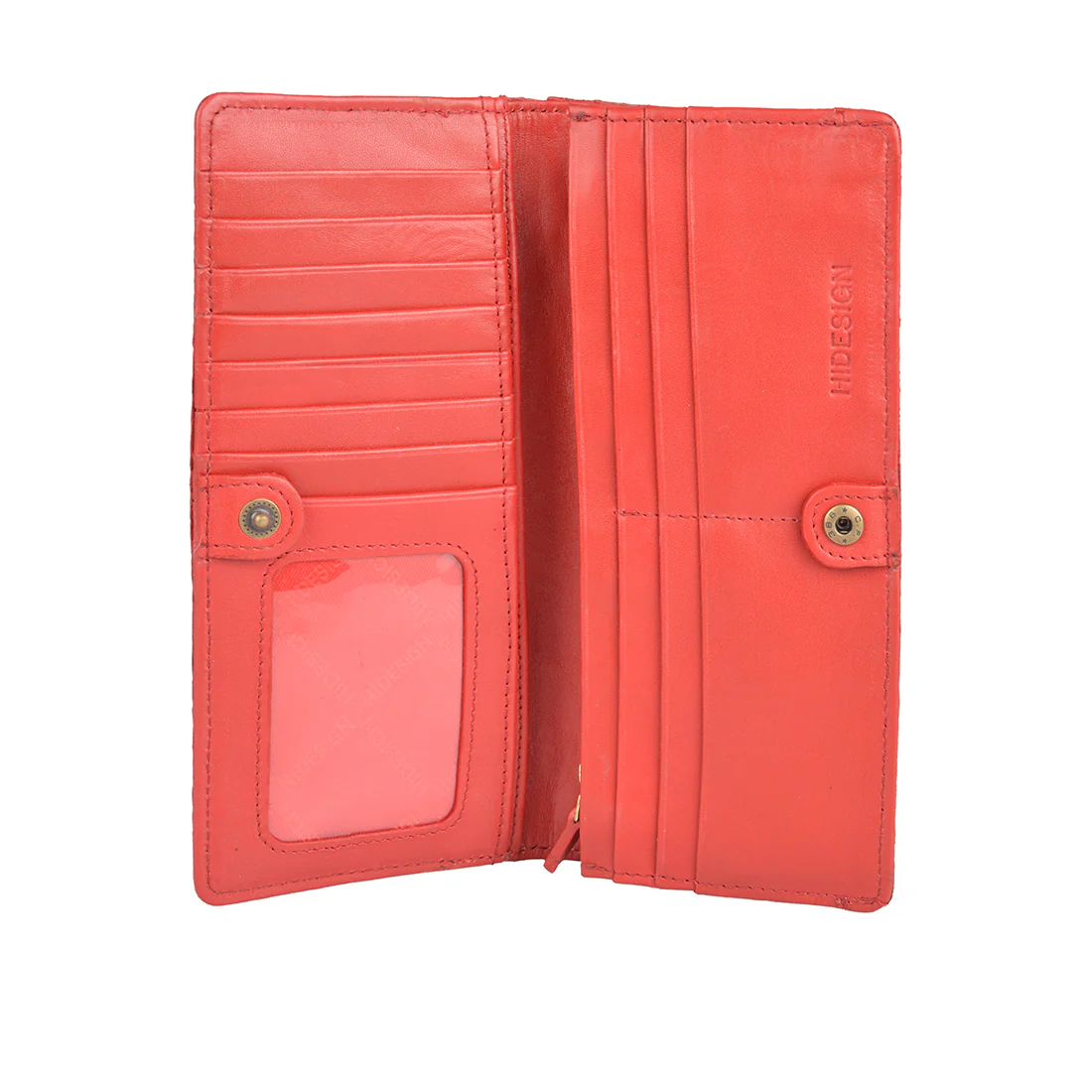Ee Olivia W1  Red Leather Bi-Fold Wallet - Image 4