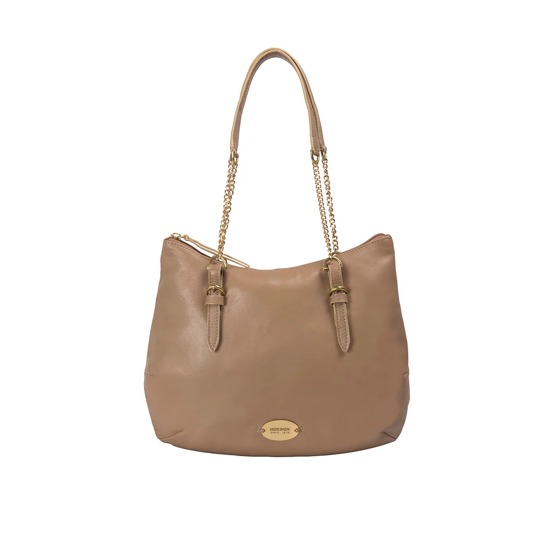 Ee Rhine 01 Nude Leather Hobo Bag