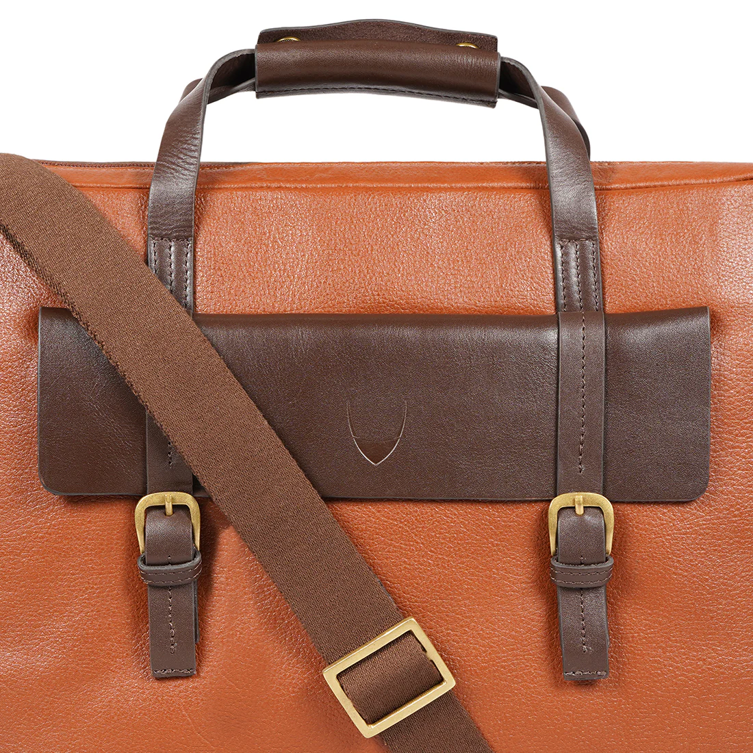Ee Ronaldo 01 Tan Leather  Briefcase - Image 4