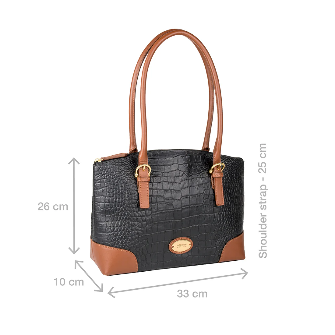 Ee Saturn 01 Black Leather Tote Bag - Image 3