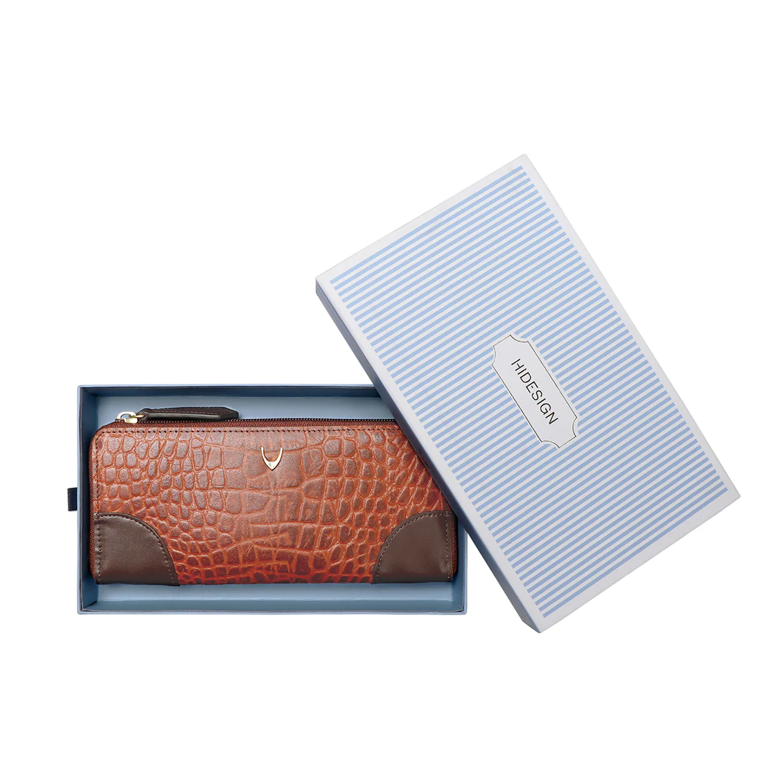 Ee Saturn W2  Tan Leather Zip Around Wallet - Image 6