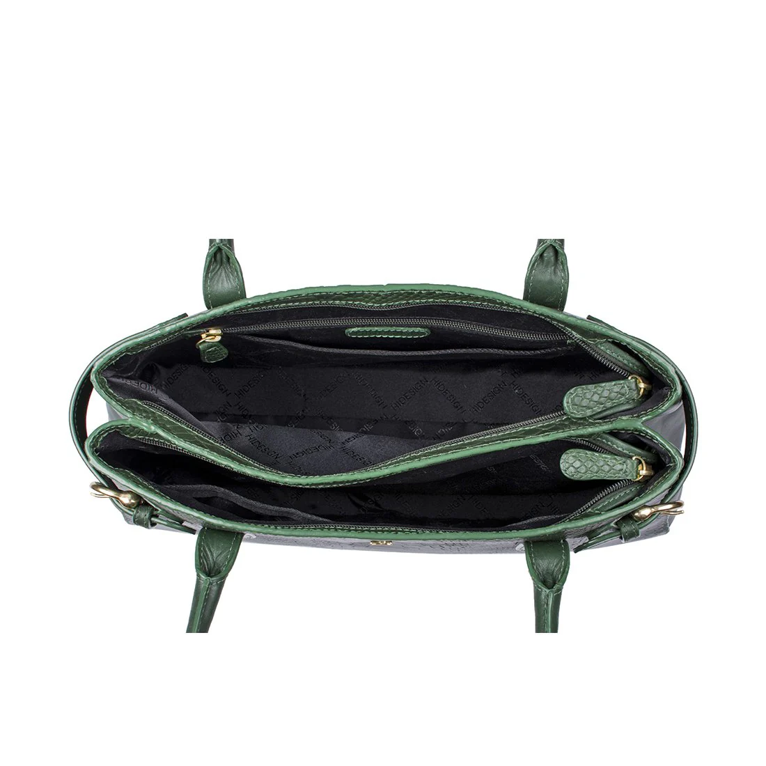 Ee Shanghai 01 Green Leather Tote Bag - Image 4