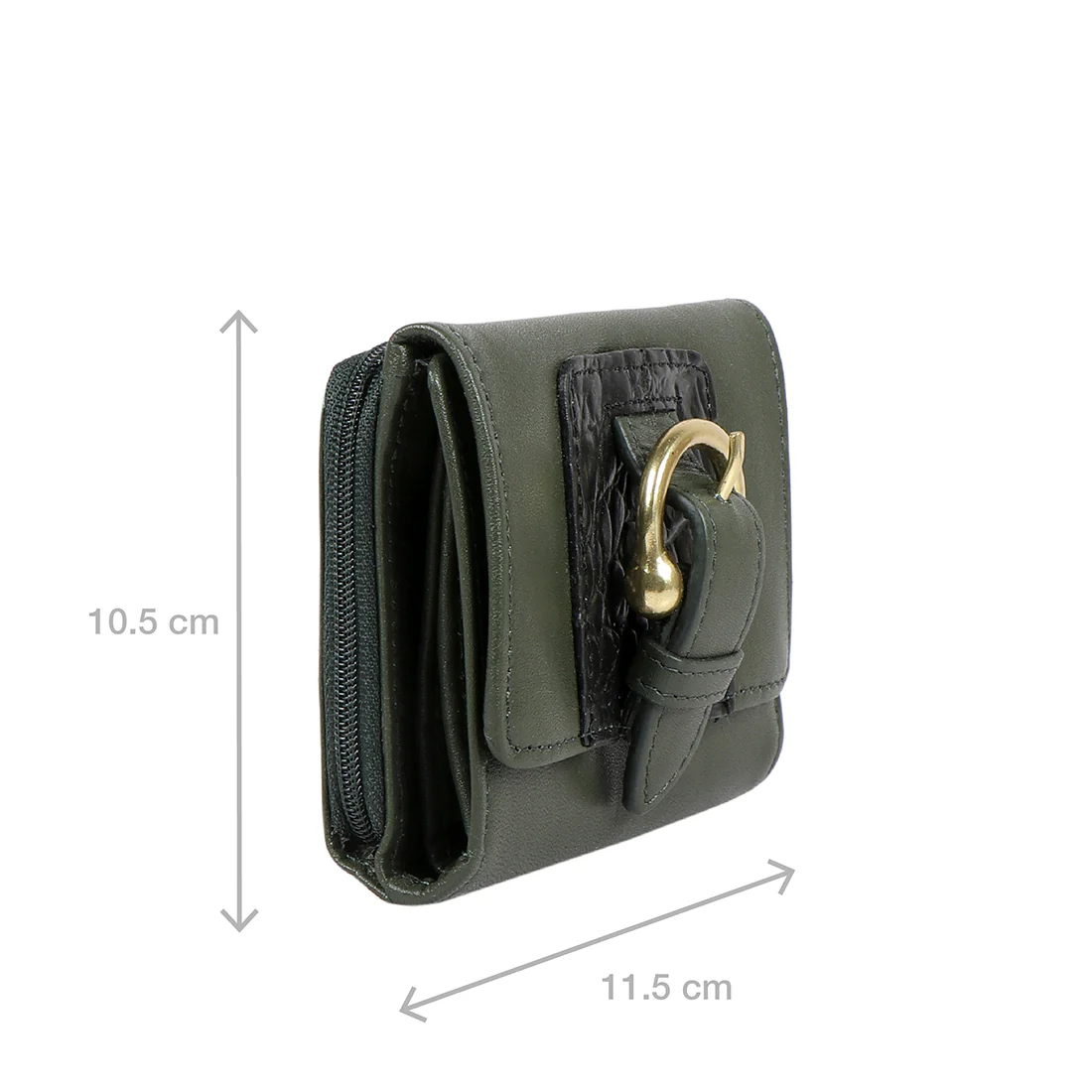 Ee Shanghai W3 Green Leather Trifold Wallet - Image 2