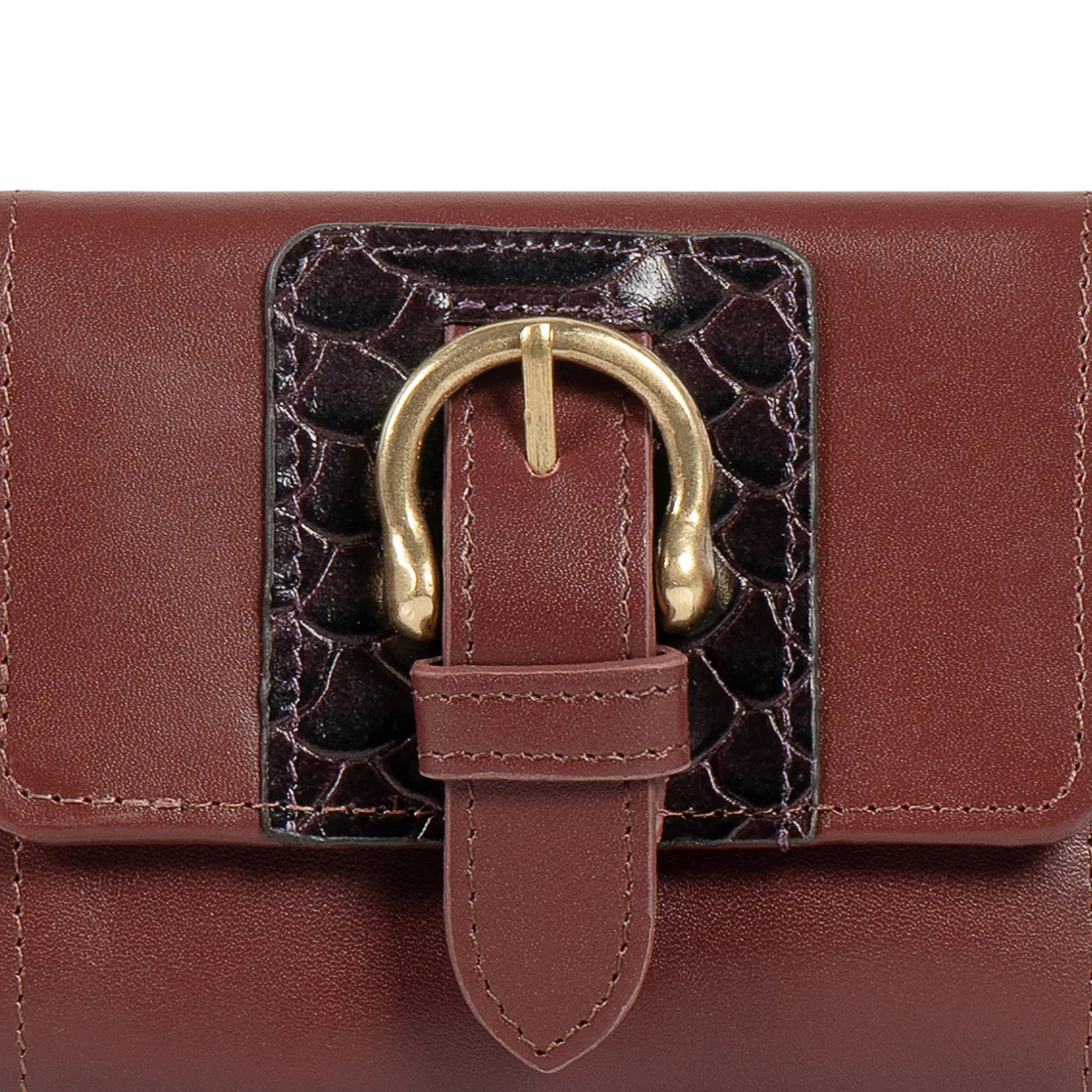 Ee Shanghai W3 Marsala Leather Trifold Wallet - Image 8