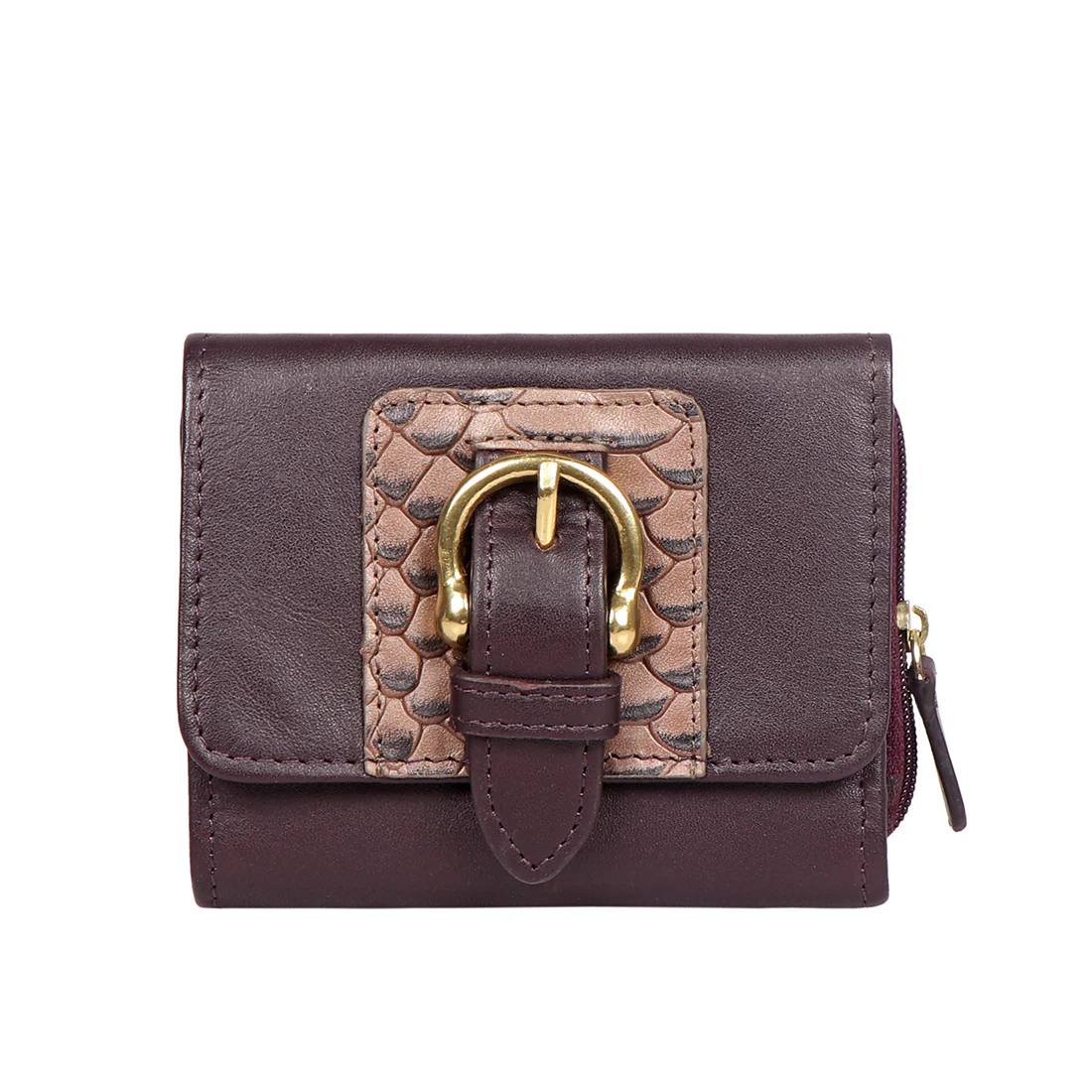 Ee Shanghai W3 Purple Leather Trifold Wallet - Image 2