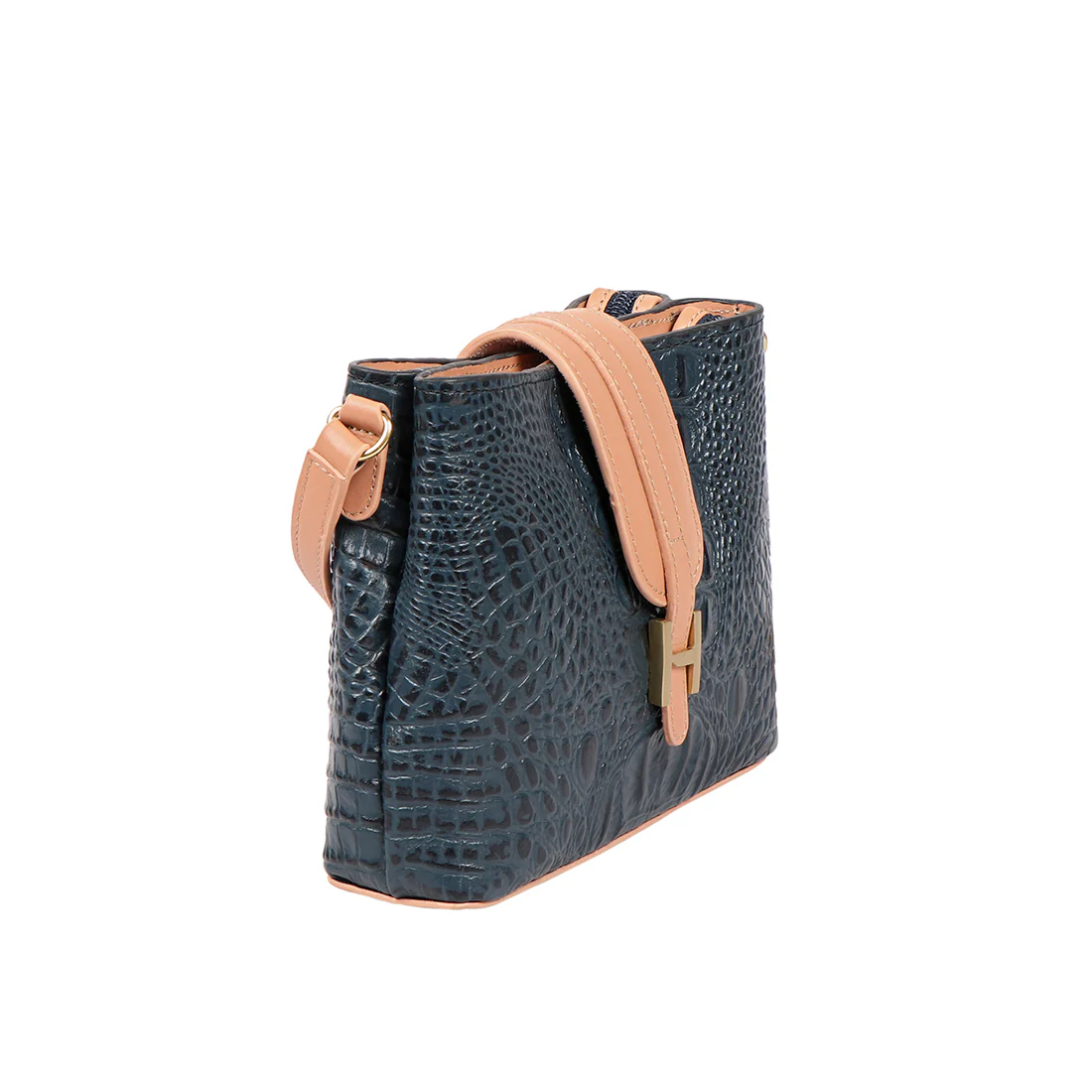 Ee Silvia 03 Blue Leather Sling Bag - Image 3