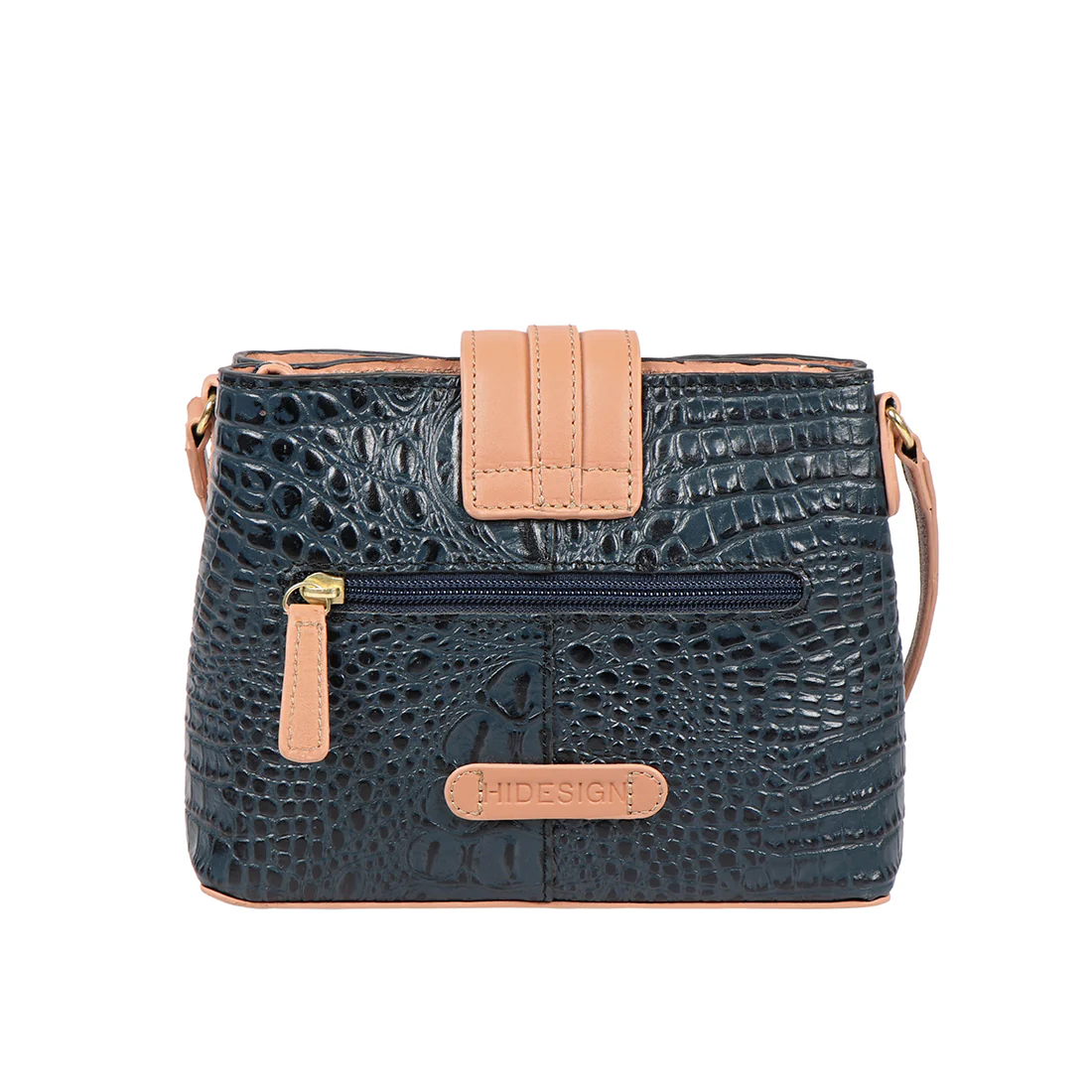Ee Silvia 03 Blue Leather Sling Bag - Image 4