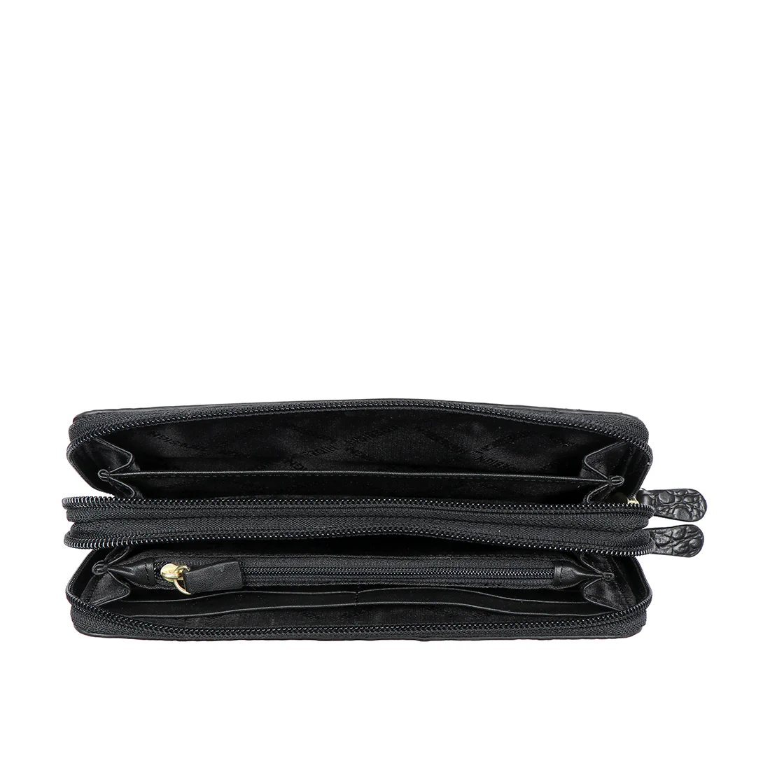Ee Taurus W2-M Black Leather Double Zip Around Wallet - Image 5