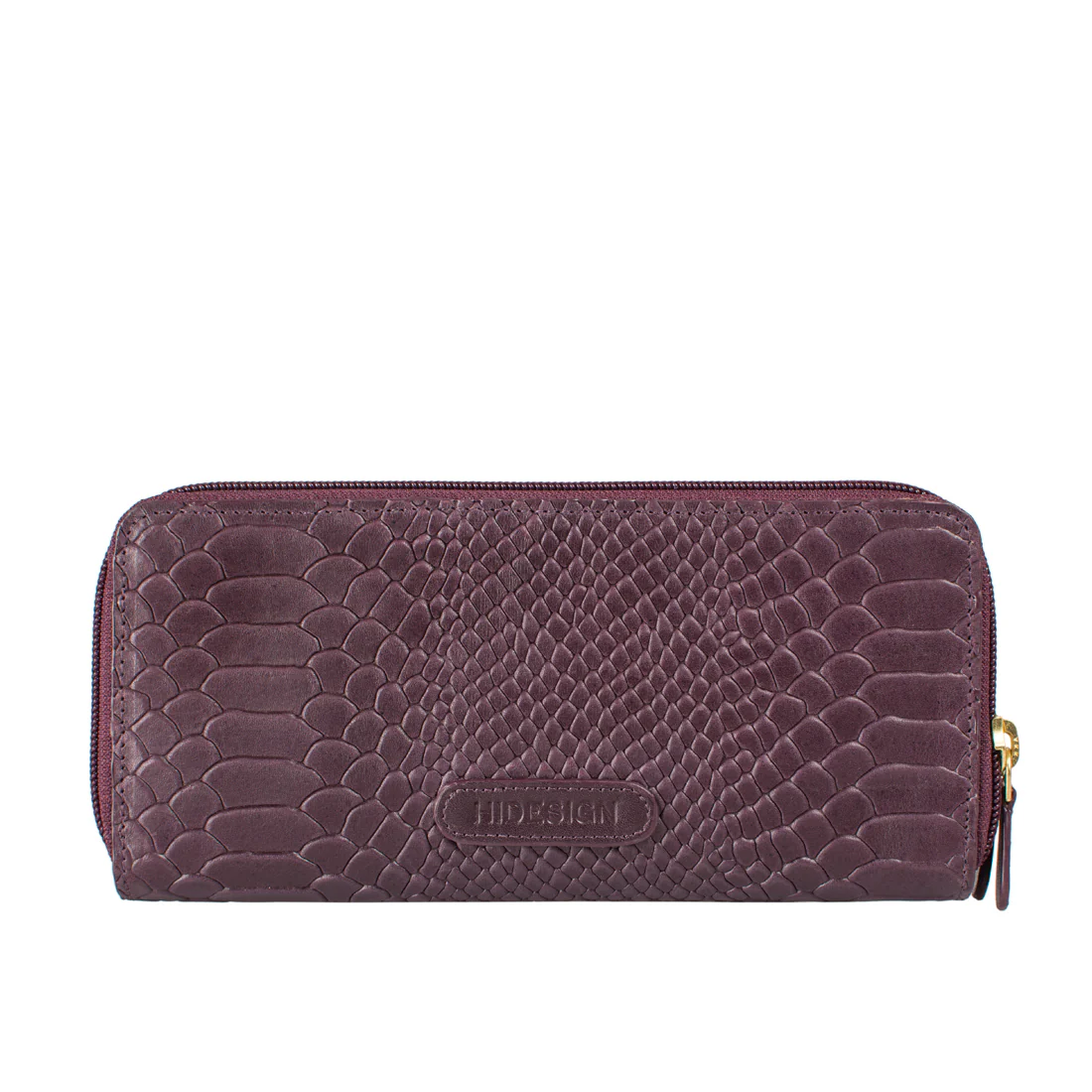 Ee Taurus W2  Purple Leather Double Zip Around Wallet - Image 4