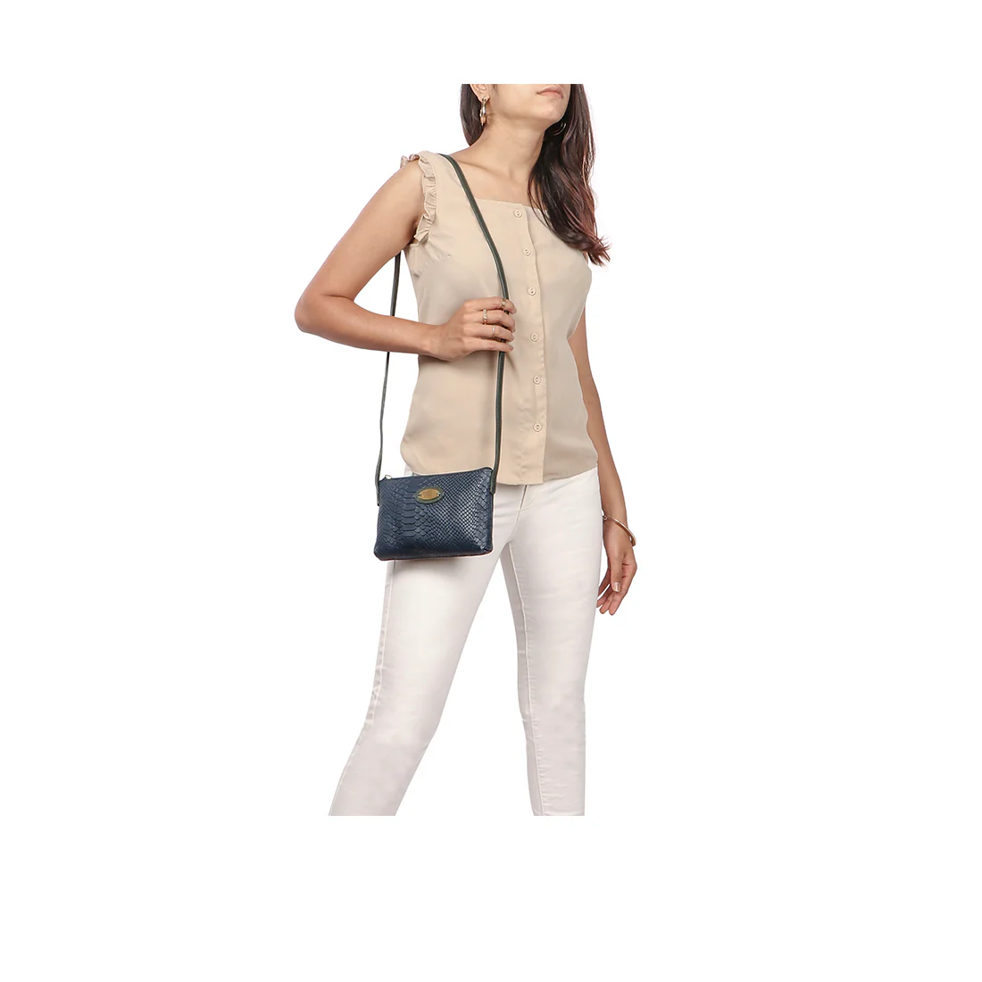 Ee Teresa 03 Green Leather Tote Bag - Image 6