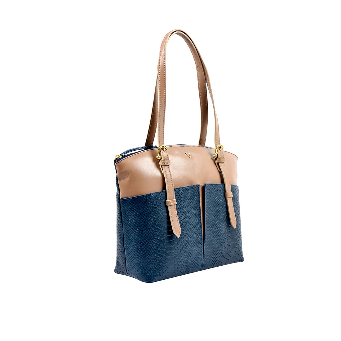Ee Virgo 01 Blue Leather Tote Bag - Image 3