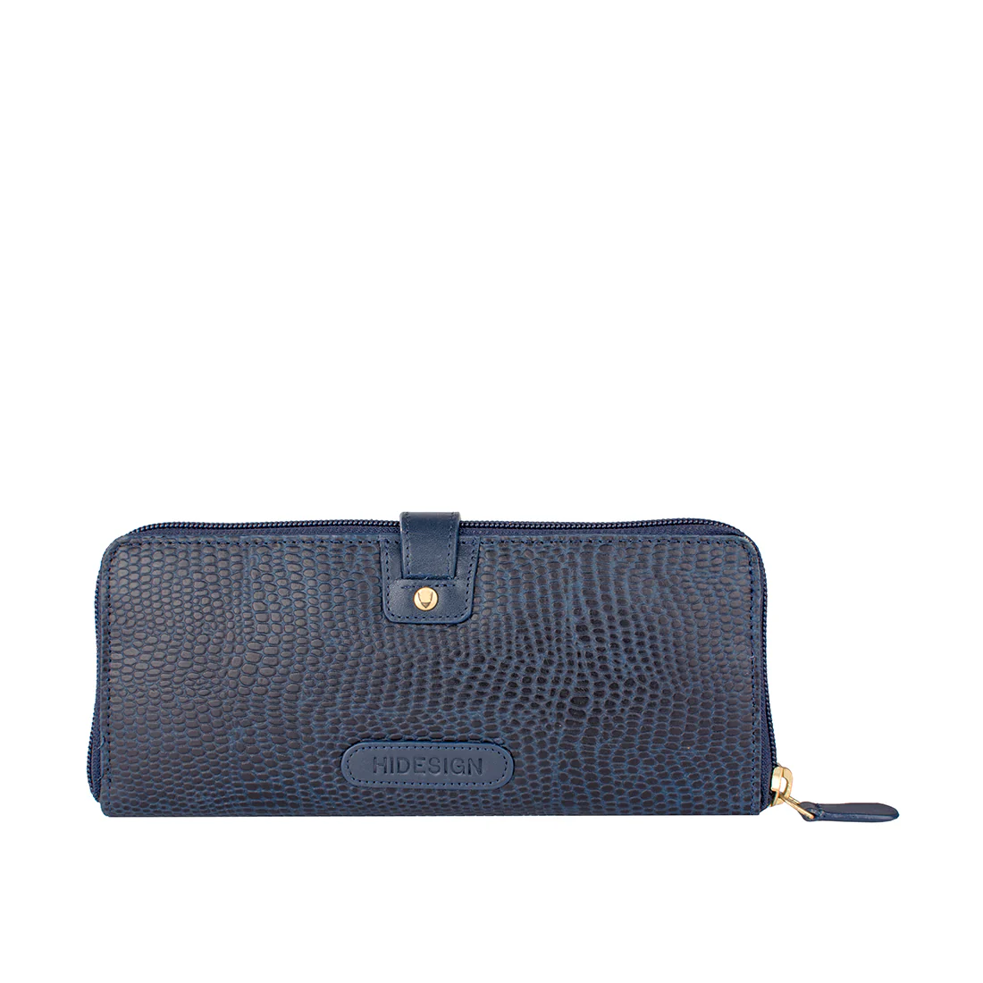 Ee Hong Kong W2 Blue Leather Zip Around Wallet - Image 3