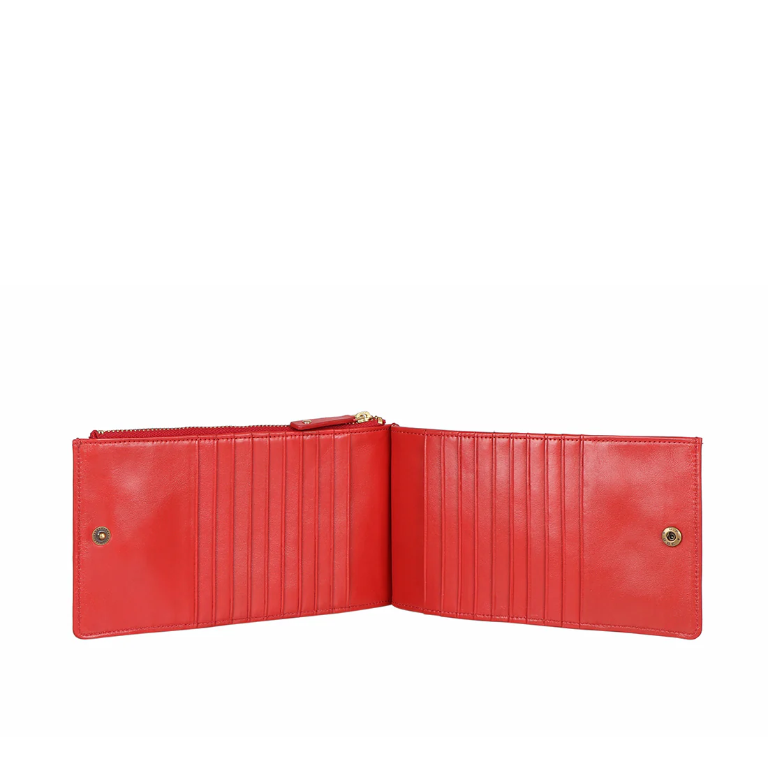 Eijo W1 Red Leather Bi-Fold Wallet - Image 5