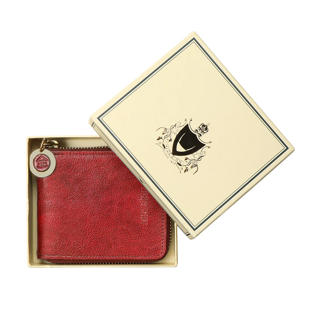 Eijo W7 Red Leather Zip Around Wallet - Image 7
