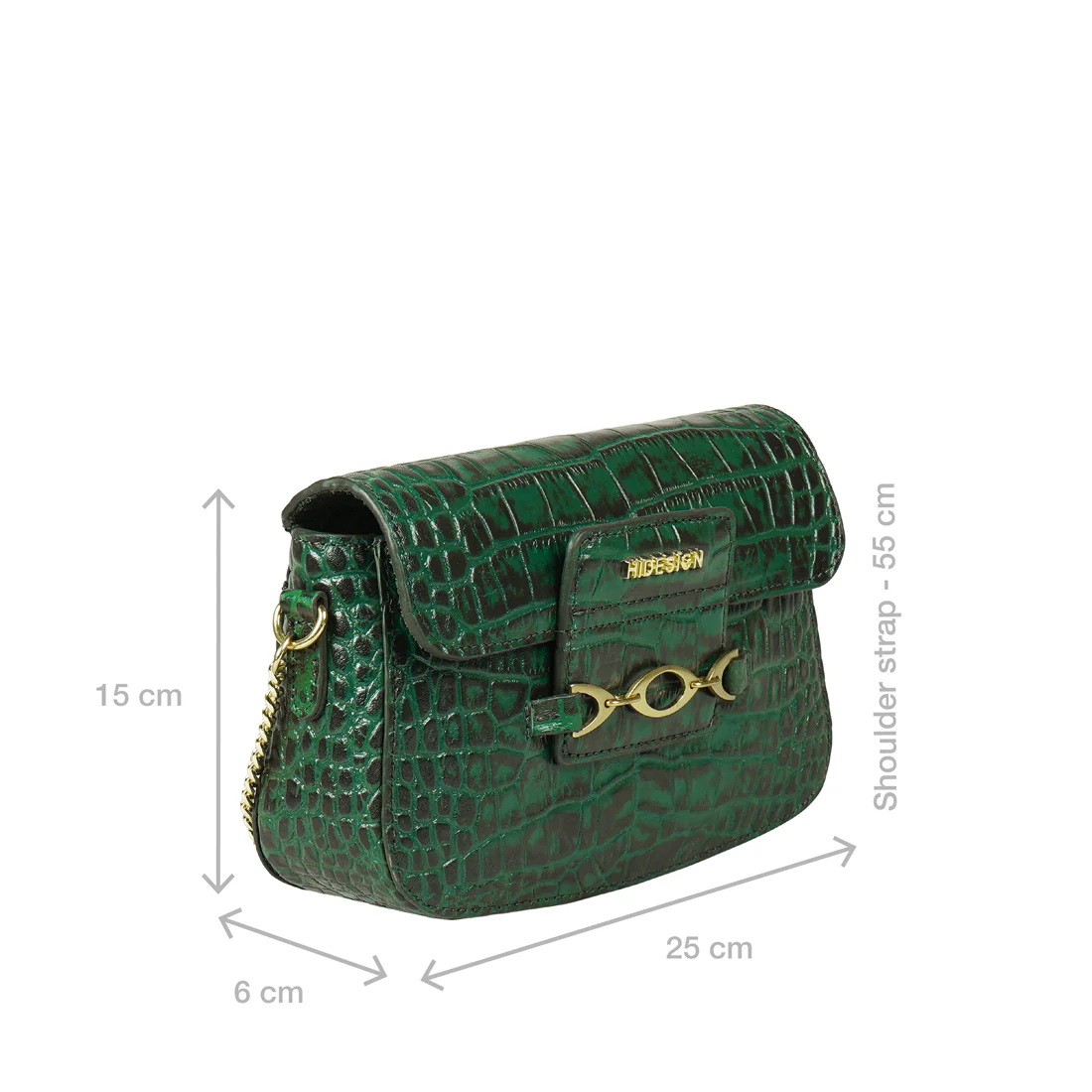 Elena 04 Green Leather Sling Bag - Image 2