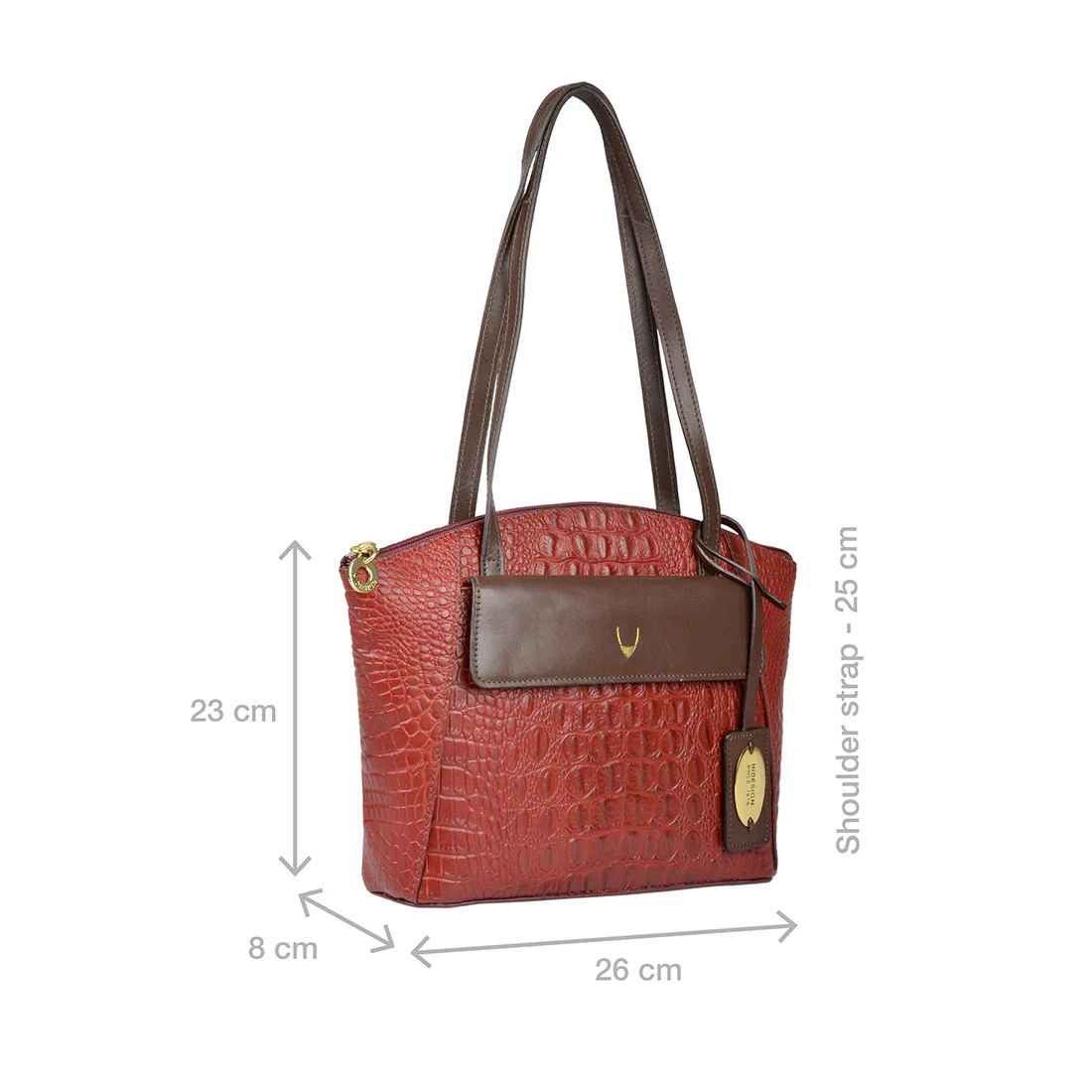 Elinor 01 Sb Red Leather Shoulder Bag - Image 2