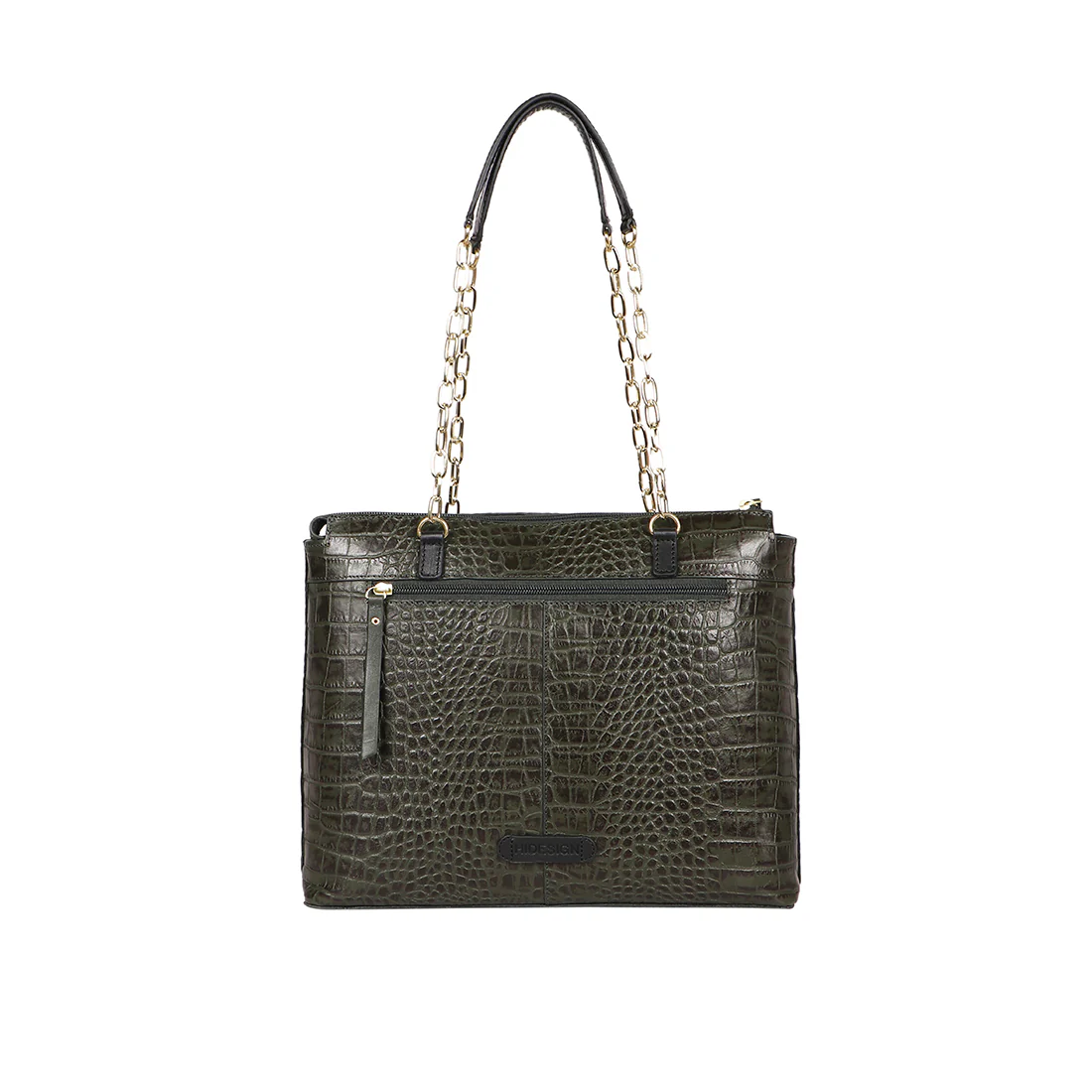 Eliza 01 Sb Green Leather Tote Bag - Image 4