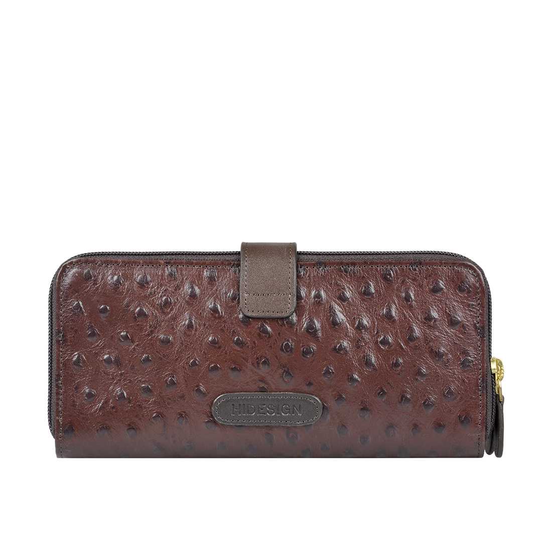Eliza W2 Sb Brown Leather Double Zip Around Wallet - Image 4