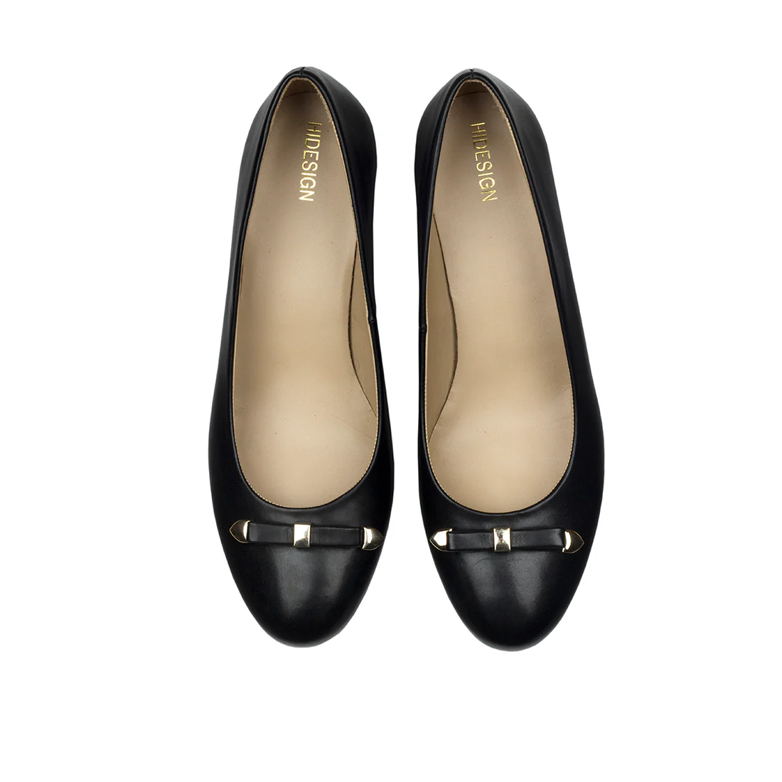 Elizabeth Women's Black Leather Kitten Heel - Image 6