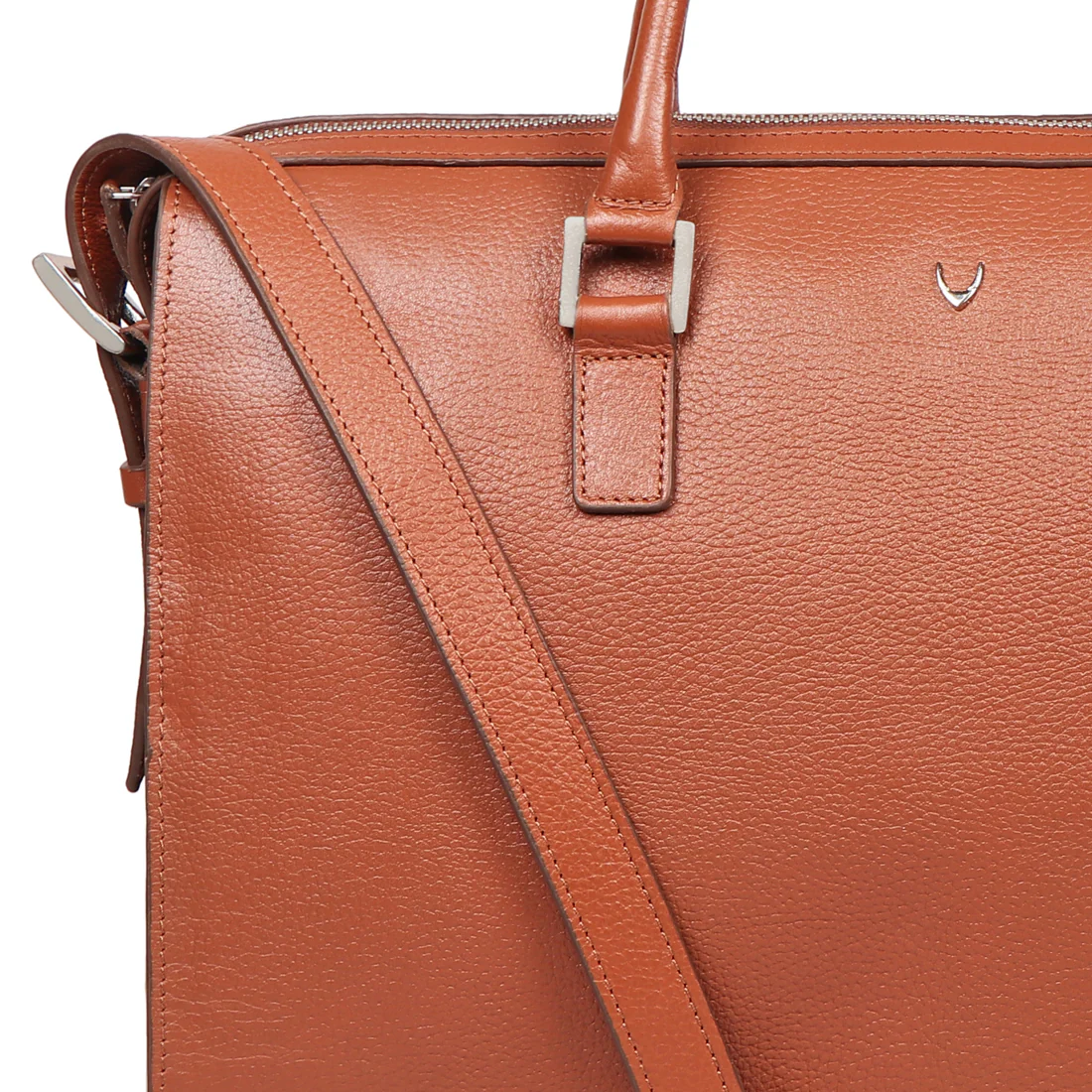 Enzo 02 Tan Leather Laptop Bag - Image 5