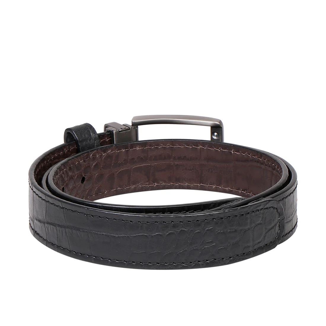 Eric 02 Men's Black Non Reversible Leather Belt - Image 2