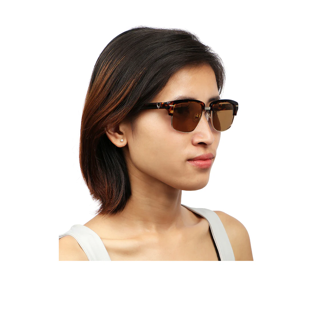 Fiji Unisex Brown Wayfarer Sunglasses - Image 2