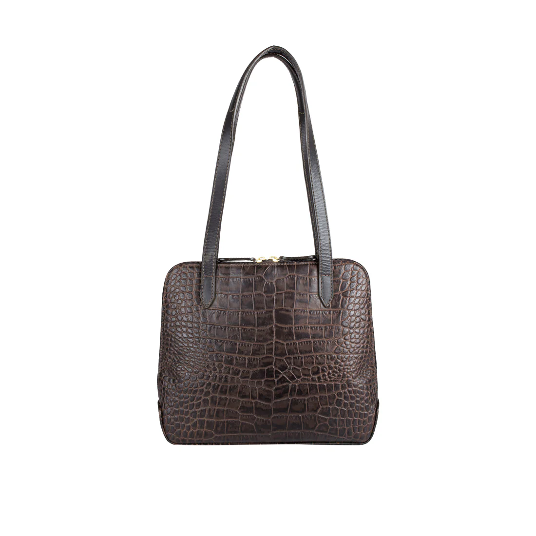 Fl Cindy Brown Leather Shoulder Bag