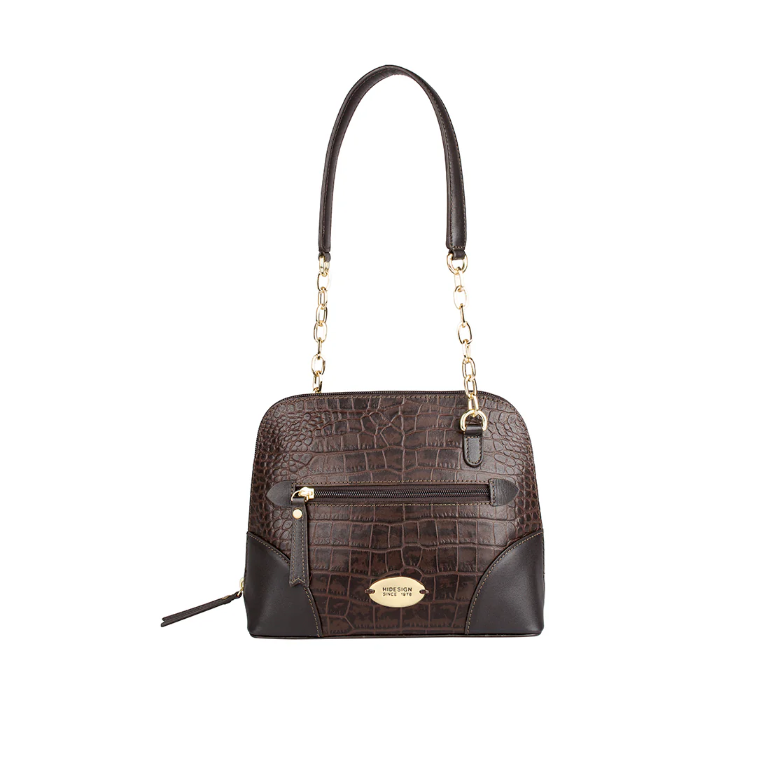 Fl Heidi Brown Leather Shoulder Bag