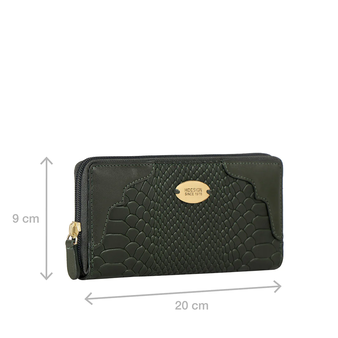 Fl Karolina W2 R Green Leather Zip Around Wallet - Image 2