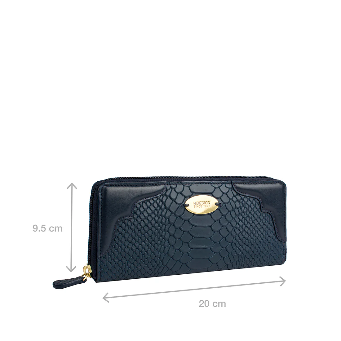 Fl Karolina W2 R Blue Leather Zip Around Wallet - Image 3