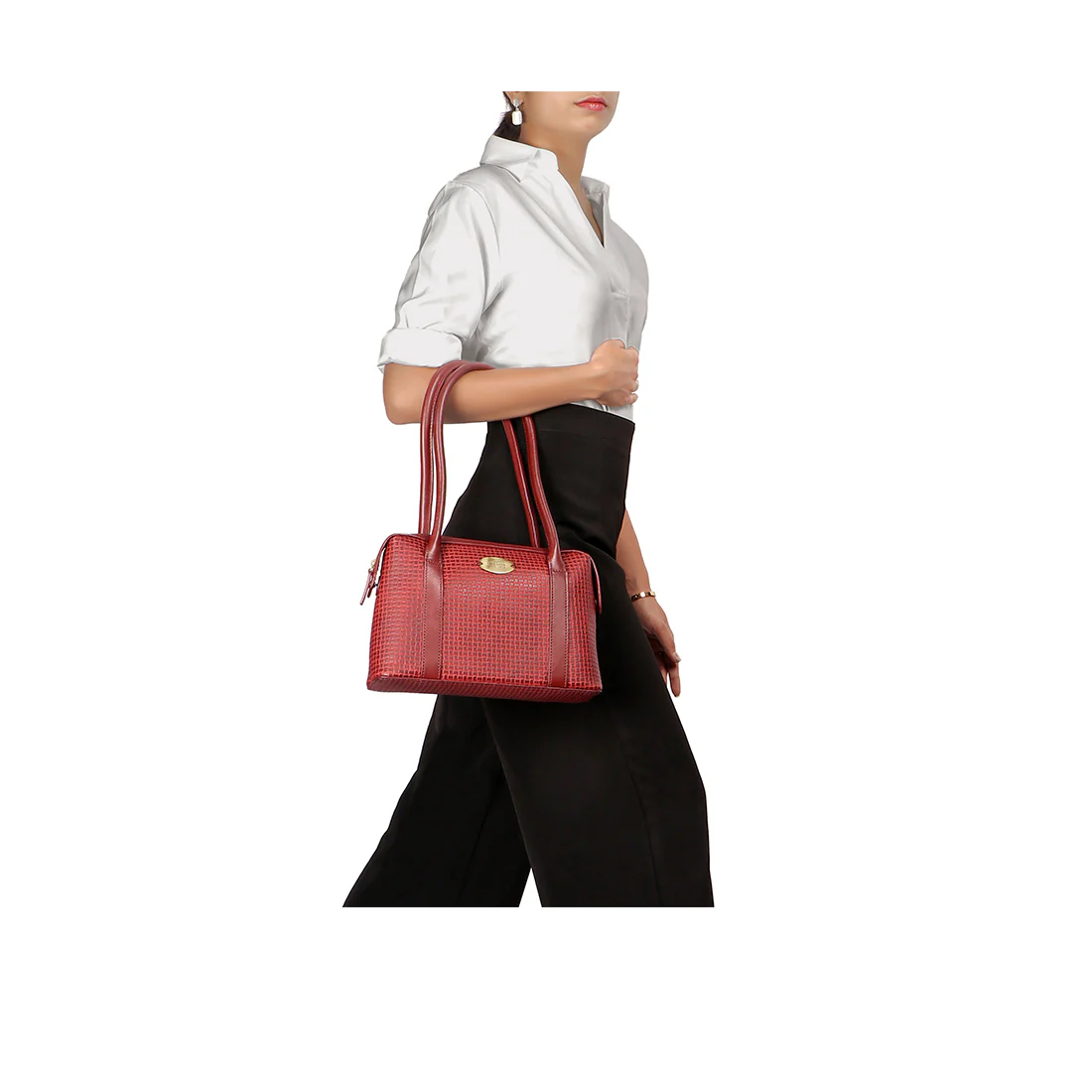 Fl Kendall Red Leather Shoulder Bag