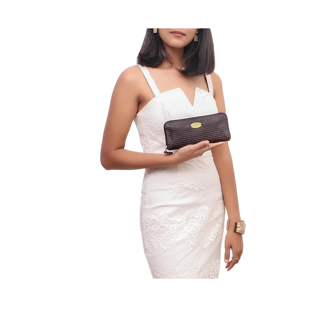 Fl Naomi W1 Brown Leather Zip Around Wallet