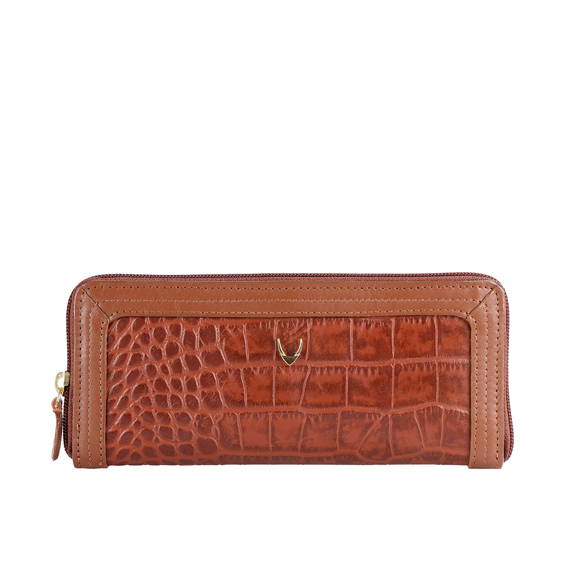 Fl Natalia W2 Tan Leather Zip Around Wallet