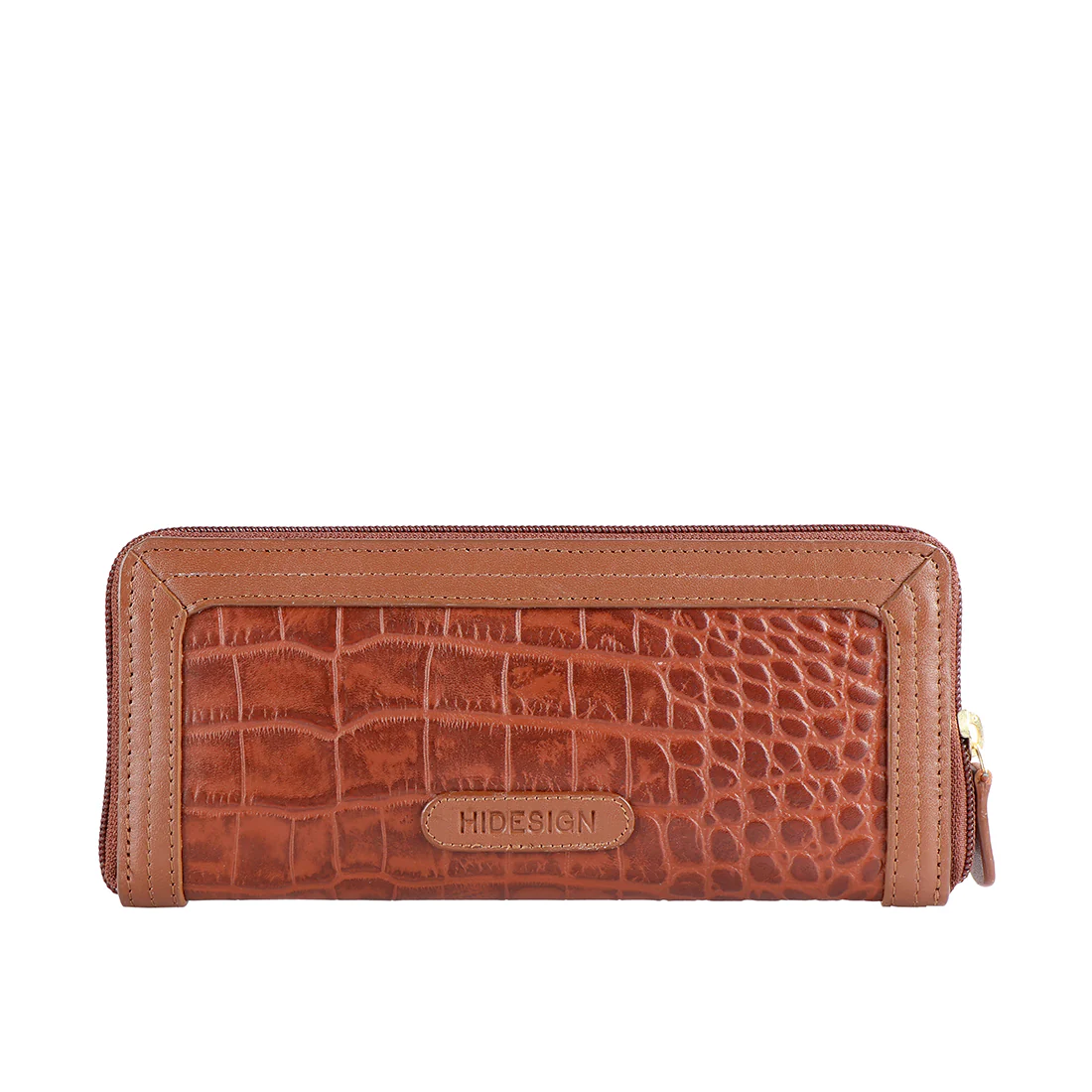 Fl Natalia W2 Tan Leather Zip Around Wallet - Image 3
