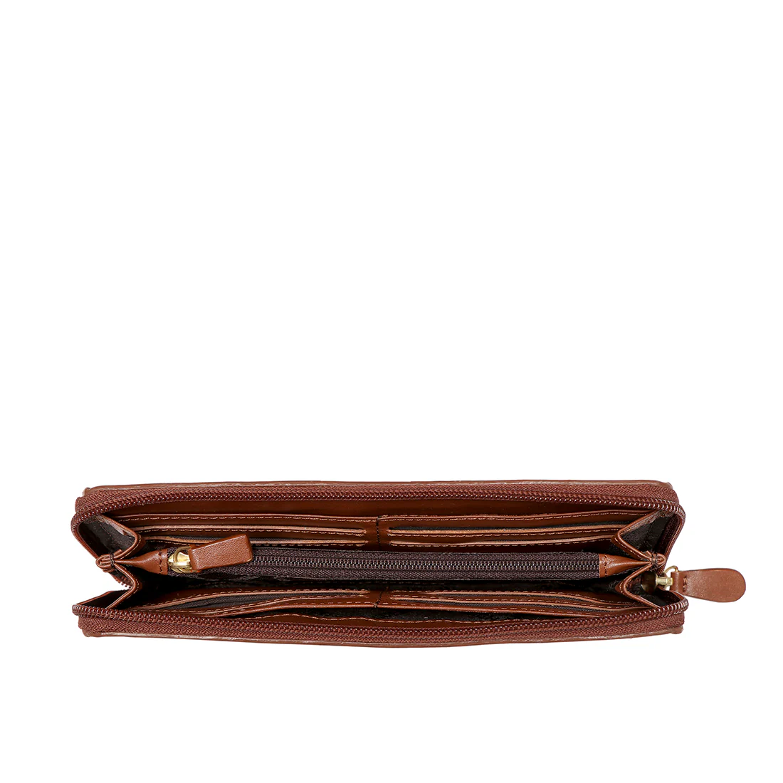 Fl Natalia W2 Tan Leather Zip Around Wallet - Image 4