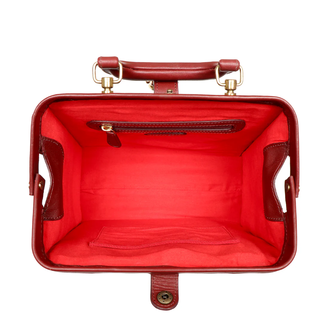 Flapper Girl 02 Marsala Leather Satchel - Image 4