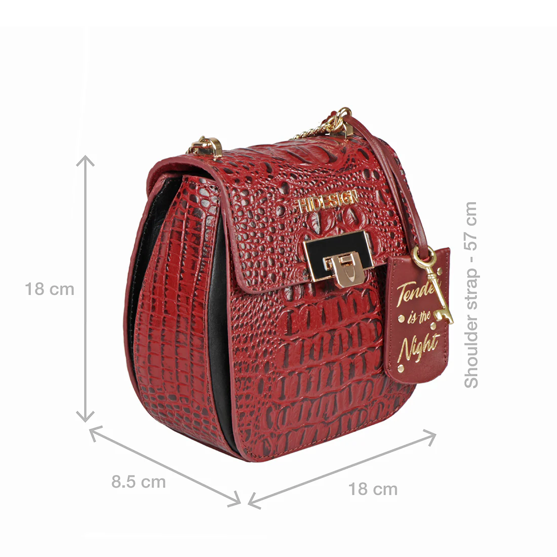 Fling 01 Marsala Leather Sling Bag - Image 3