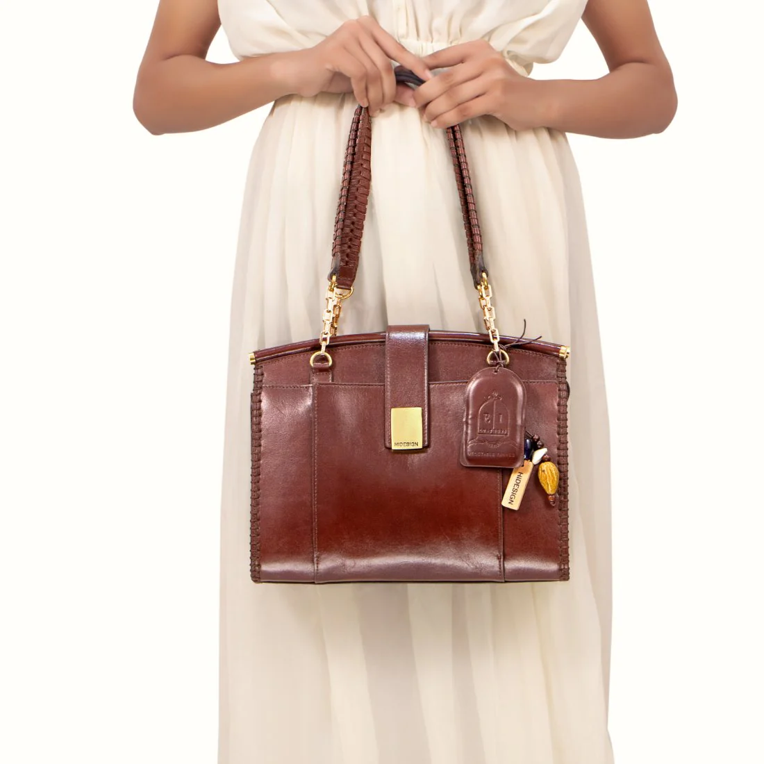 Flourish - 01 Brown Leather Shoulder Bag - Image 2
