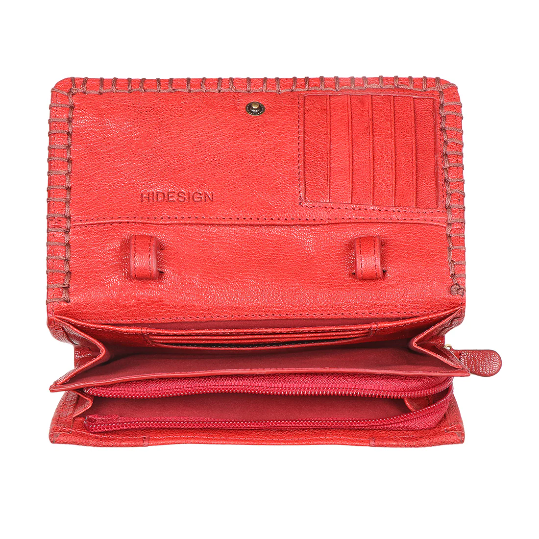 Flourish - W1 Red Leather Sling Wallet - Image 3