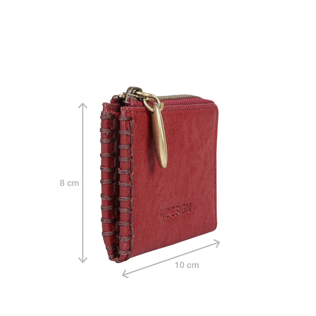 Flourish - W3 Red Leather Card Holder - Image 4