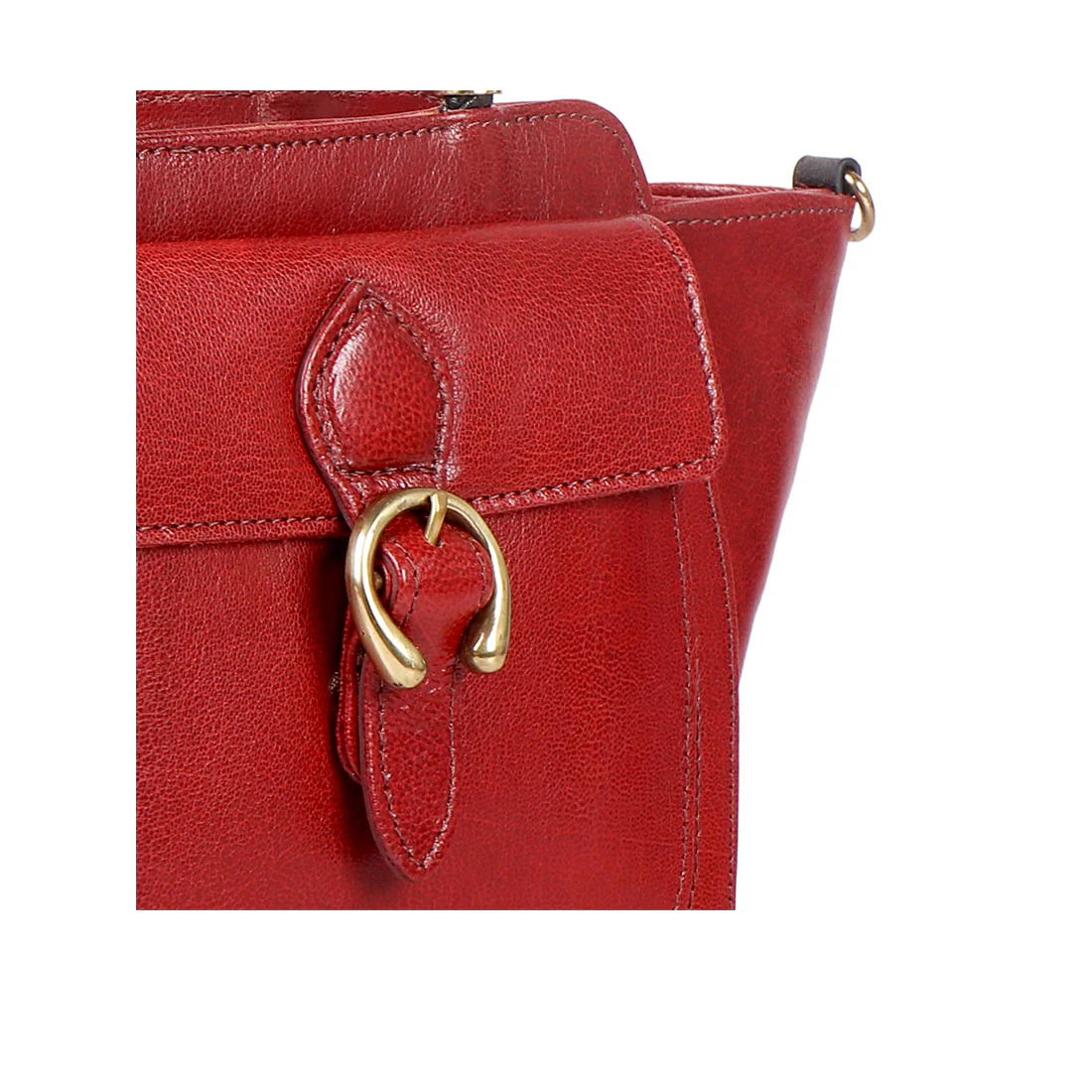Forest 01 Red Leather Satchel - Image 4