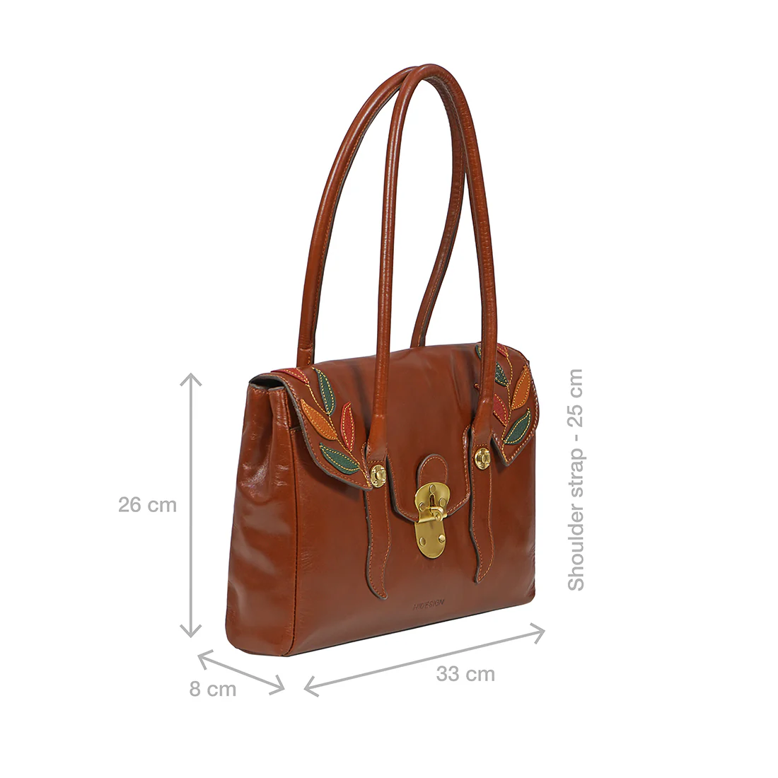 Forest 02 Tan Leather Tote Bag - Image 3