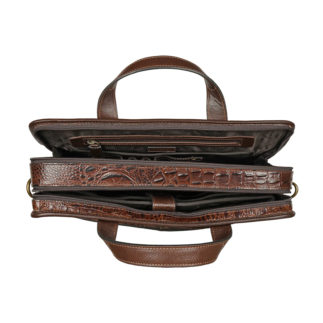 Fort Worth 03 Brown Leather  Briefcase - Image 6