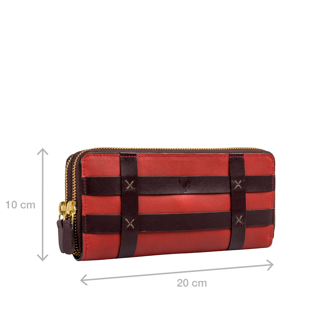 Freedom W1 Brown Leather Double Zip Around Wallet - Image 2