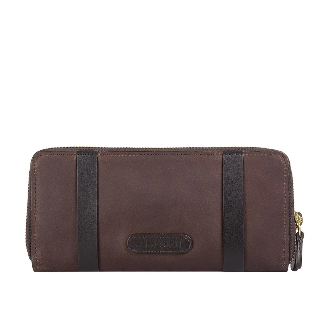 Freedom W1 Tan Leather Double Zip Around Wallet - Image 2