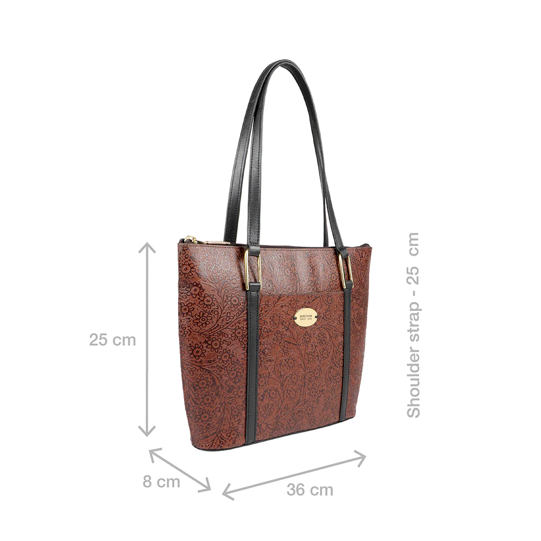 Fuschia 01 Sb Brown Leather Tote Bag - Image 2